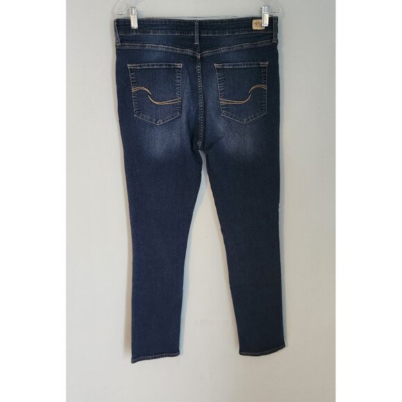 Levi Strauss Signature Totally Shaping Slim Straight Jeans Blue Womens 32x28 - Picture 5 of 11